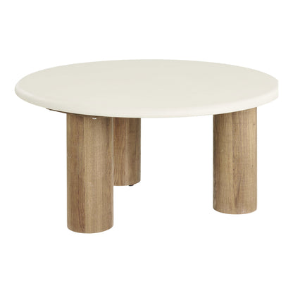 Salontafel Fondi – betonlook, zand/bruin, ø80x40 cm