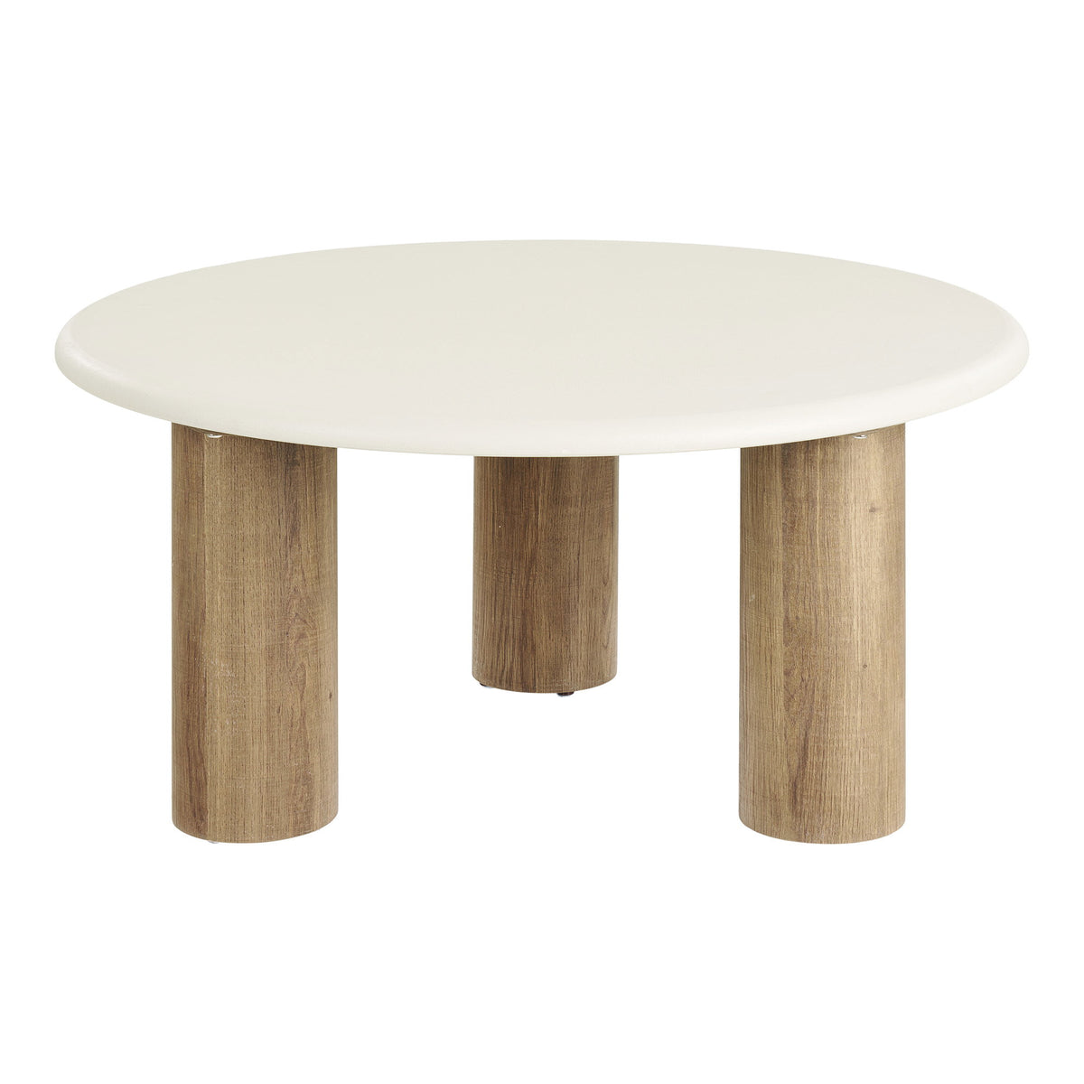 Salontafel Fondi – betonlook, zand/bruin, ø80x40 cm