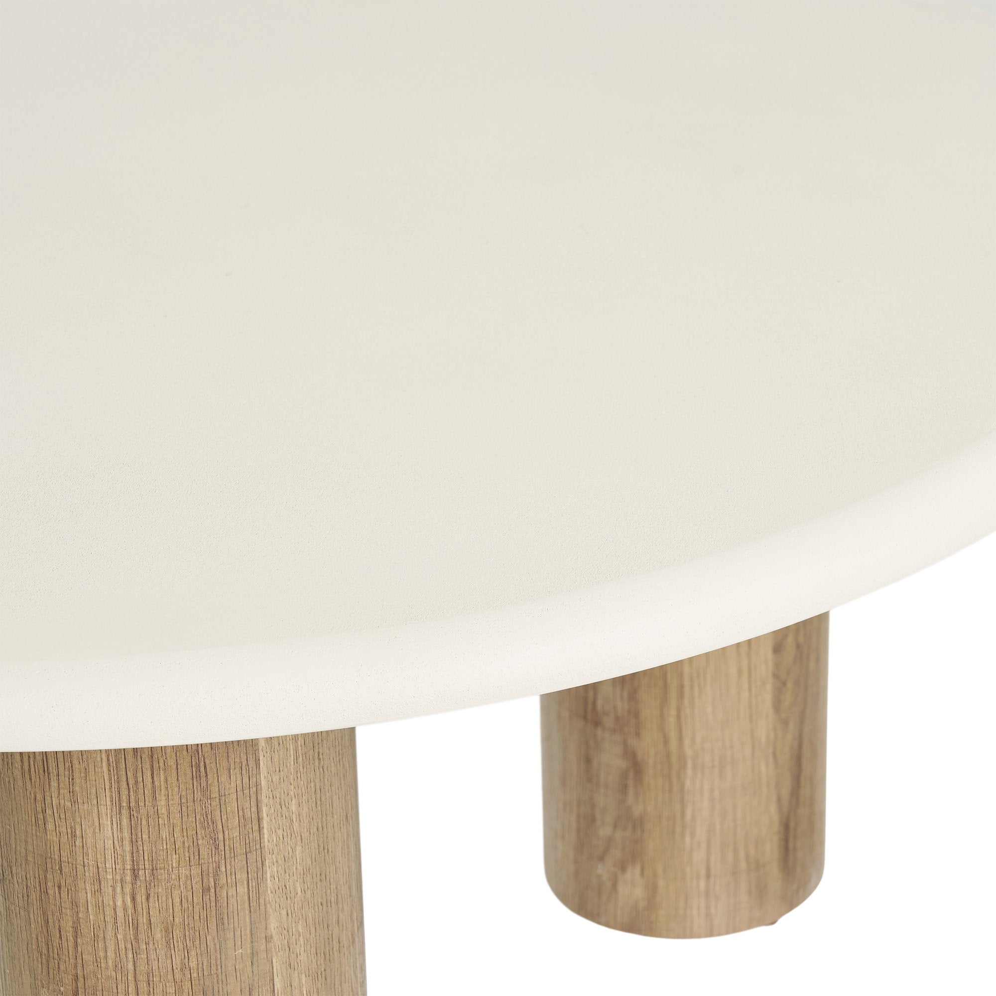 Salontafel Fondi – betonlook, zand/bruin, ø80x40 cm