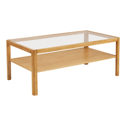 Lourmarin Couchtisch – Eiche/Glas, Natur, 110×60×45 cm