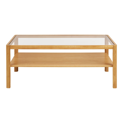Lourmarin Couchtisch – Eiche/Glas, Natur, 110×60×45 cm