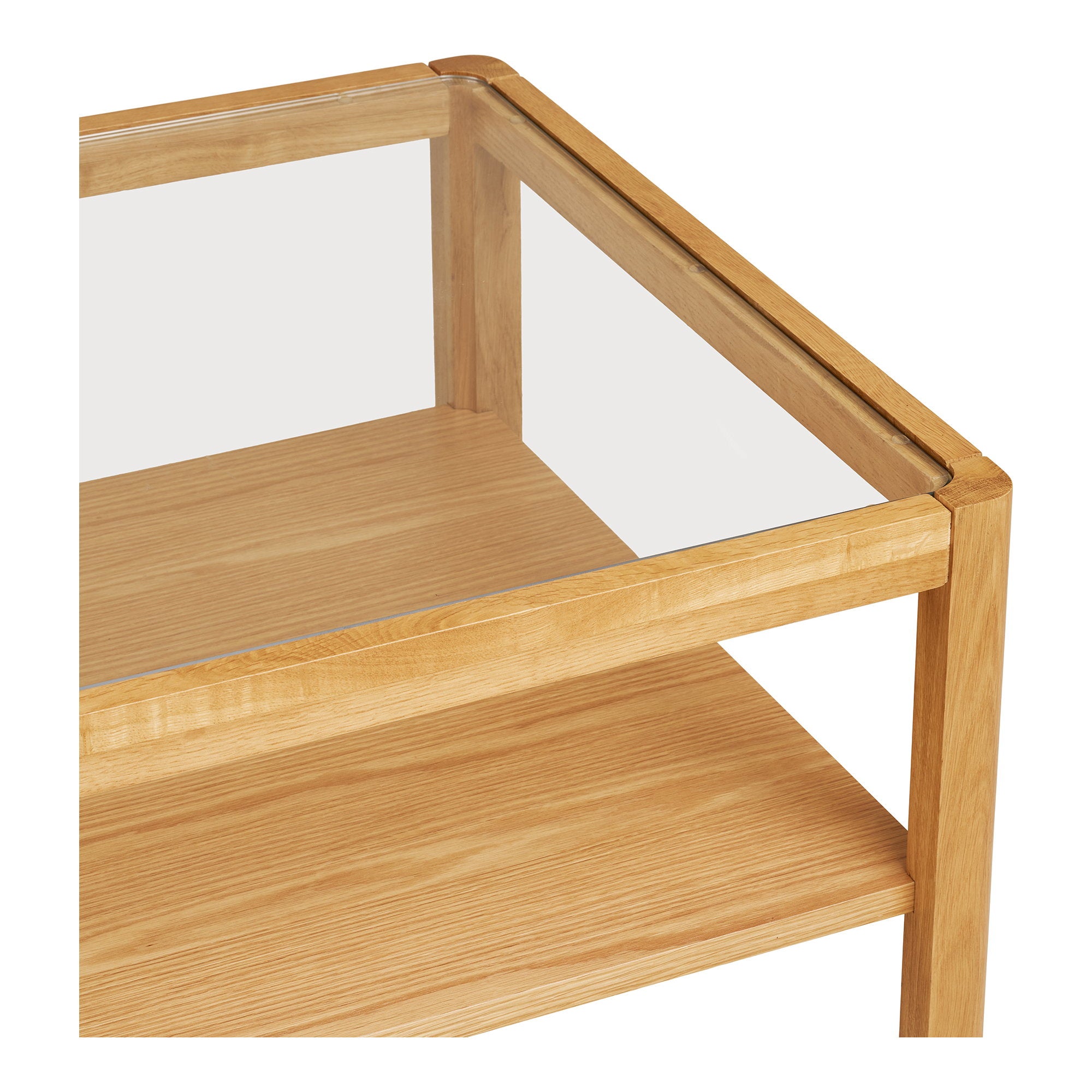 Lourmarin Couchtisch – Eiche/Glas, Natur, 110×60×45 cm