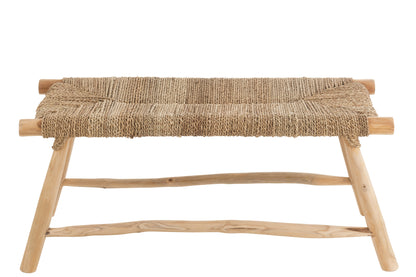 Bench Timo Grass/Teak Wood Natural