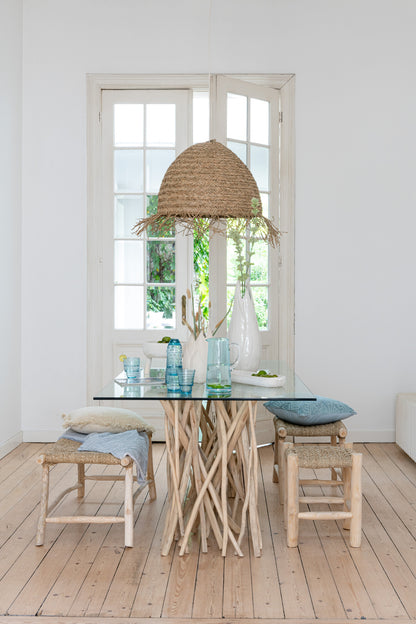 Bench Timo Grass/Teak Wood Natural