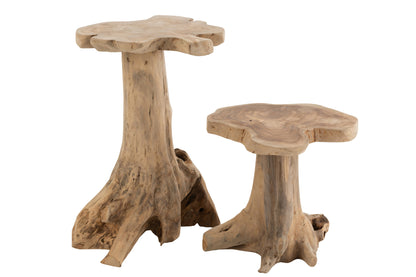 Sidetable Amy Teak Wood Natural Large