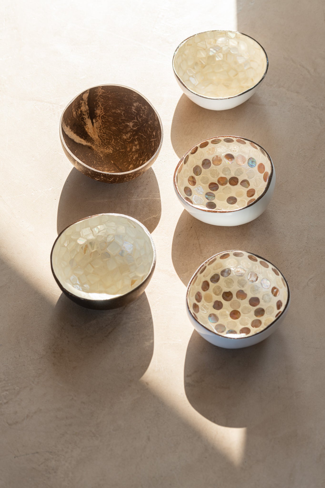 Half Coconut Ball Nuye Nut/Paint Beige/Brown