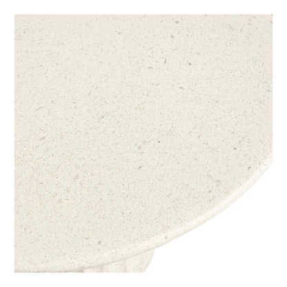 Bijzettafel Newtown – fiberclay, wit, ø40x55 cm