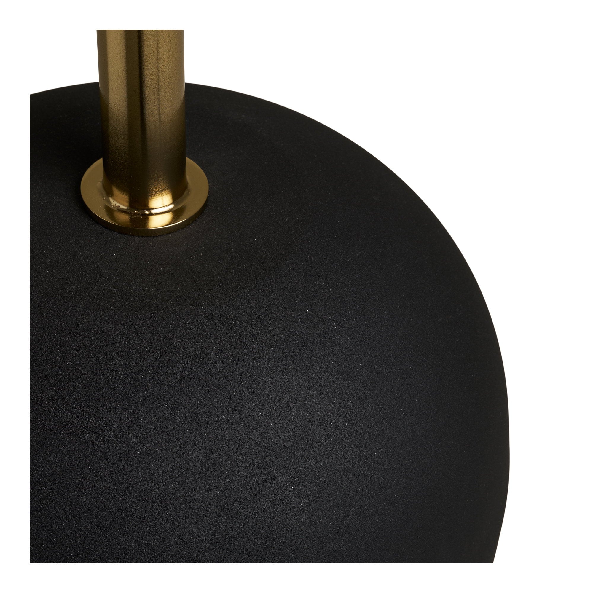 Sirone Side Table - Side table, mango wood/steel, black/brass look/dark brown Ø30x56 cm