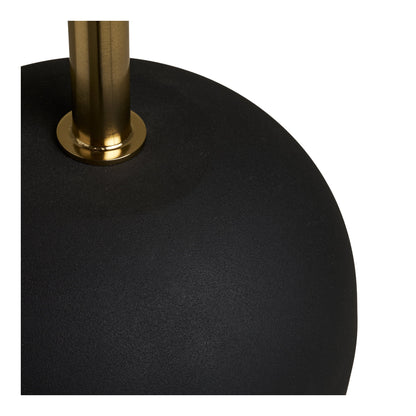 Sirone Side Table - Side table, mango wood/steel, black/brass look/dark brown Ø30x56 cm