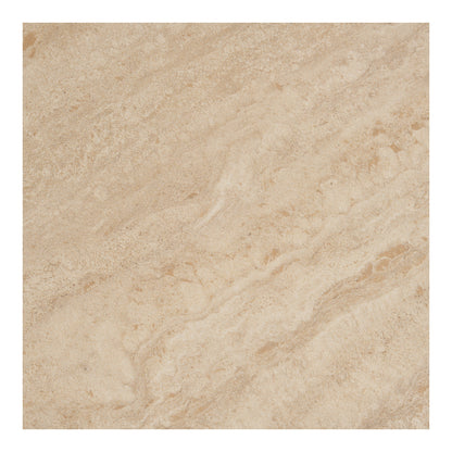 Annecy Side Table - Side table, ceramic table top/steel, travertine/sand ø50x56 cm