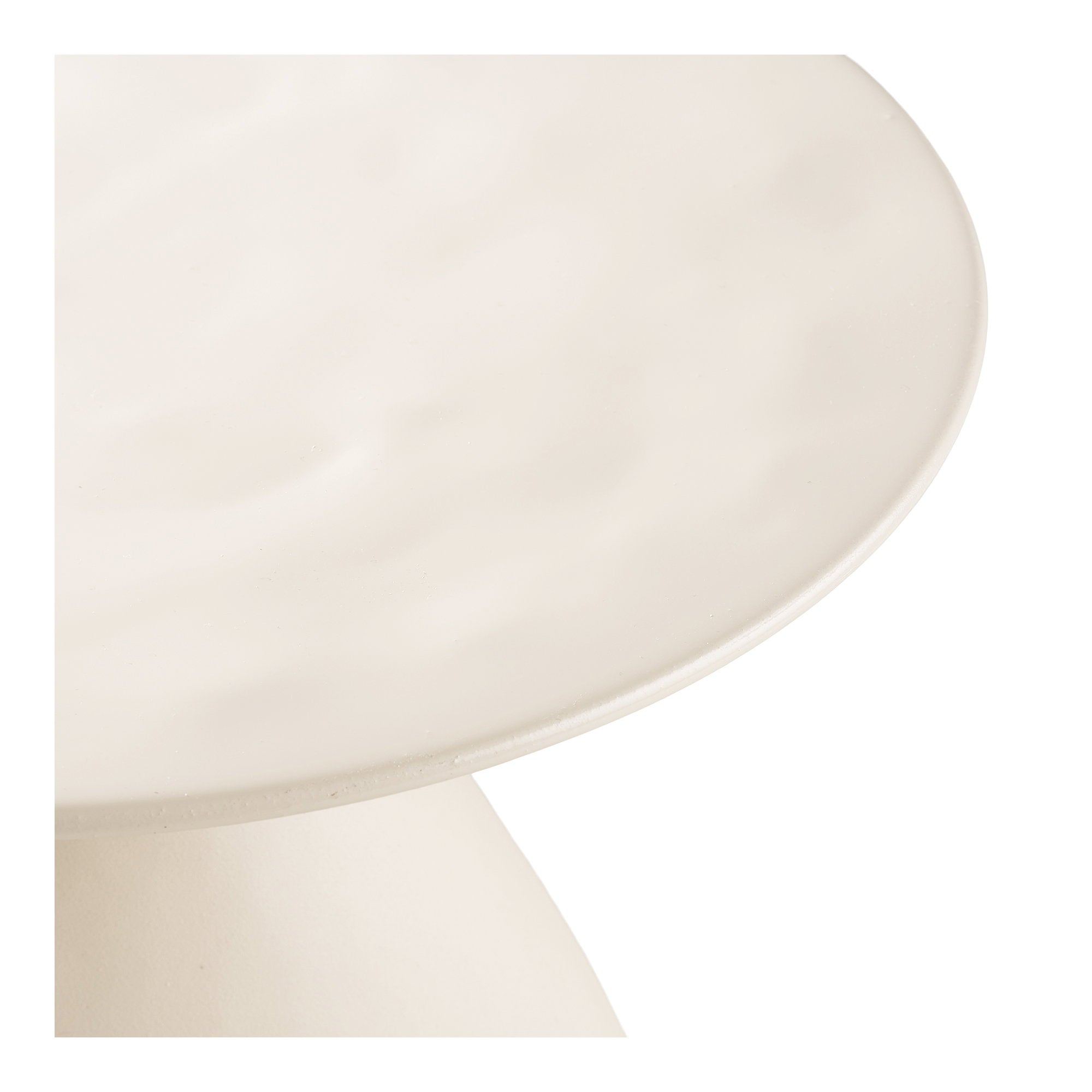 Calais Side Table - Side table, metal/enamel, off-white ø36x40 cm