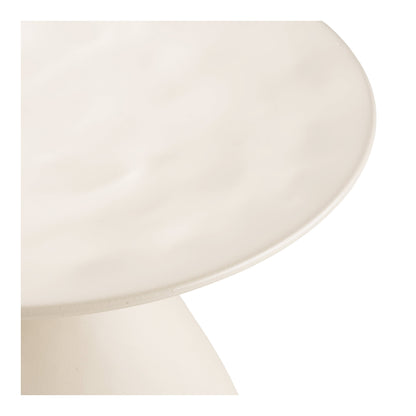 Calais Side Table - Side table, metal/enamel, off-white ø36x40 cm