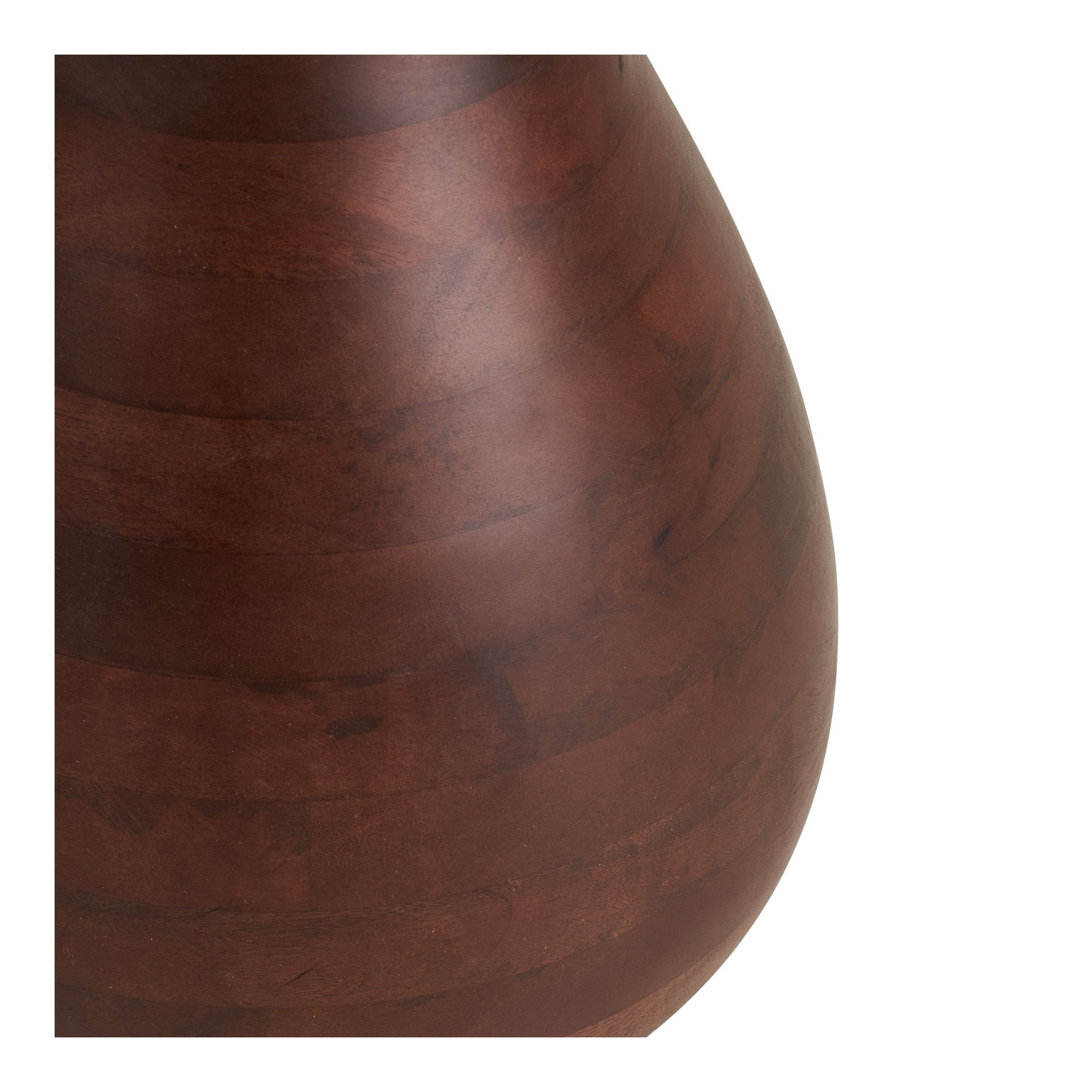 Beistelltisch Heide – Beistelltisch, Mangoholz/Marmor, Dunkelbraun/Weiß ø40x41 cm