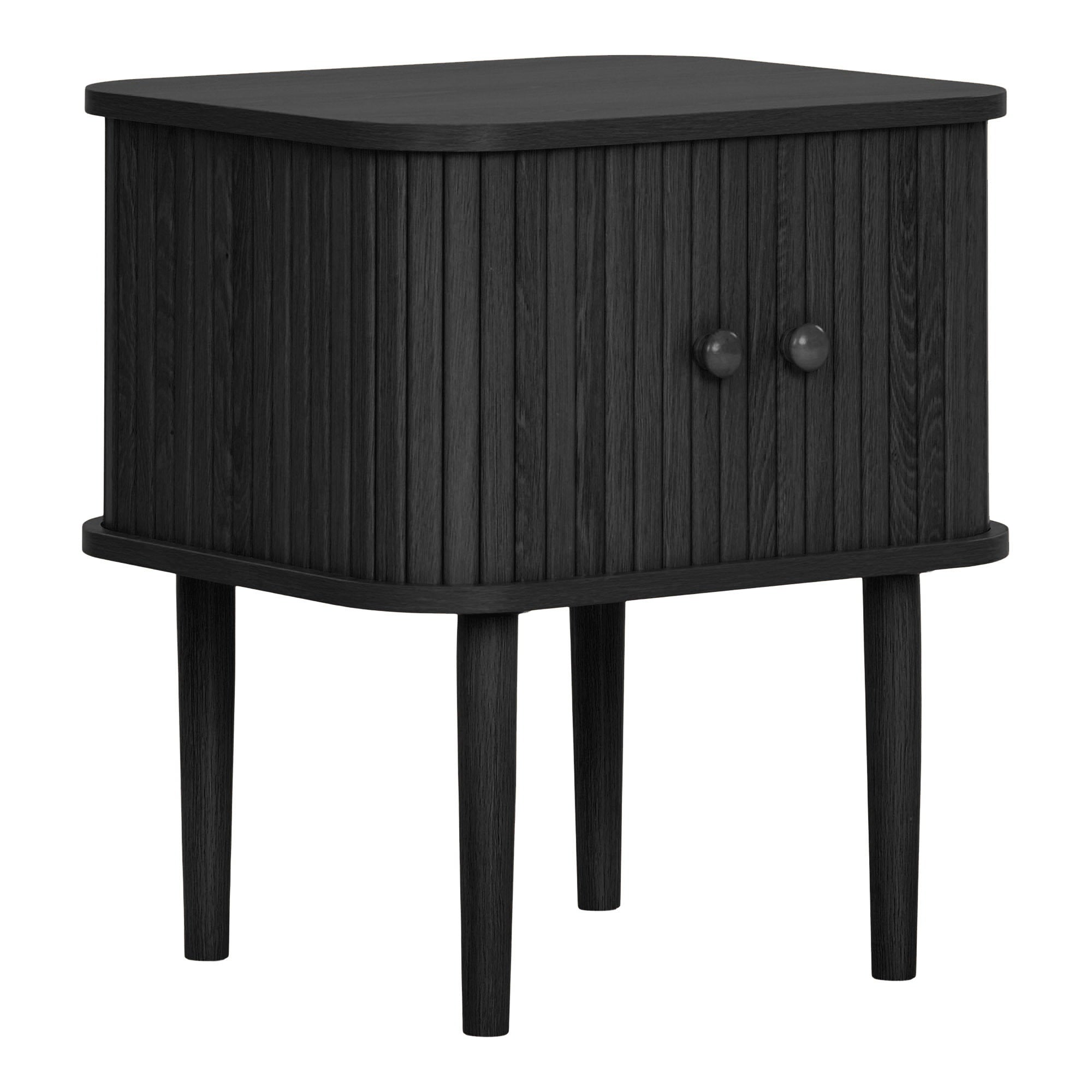 Nikko Beistelltisch - Beistelltisch, 2 Türen, schwarz 45x40x50,5 cm