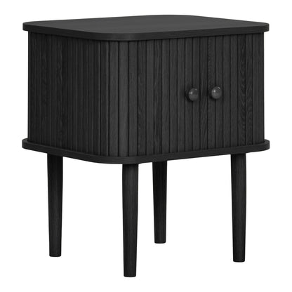 Nikko Beistelltisch - Beistelltisch, 2 Türen, schwarz 45x40x50,5 cm