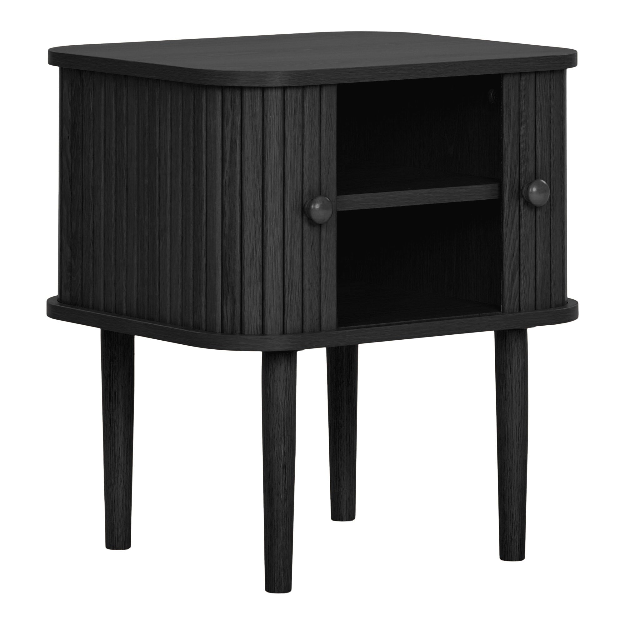 Nikko Beistelltisch - Beistelltisch, 2 Türen, schwarz 45x40x50,5 cm