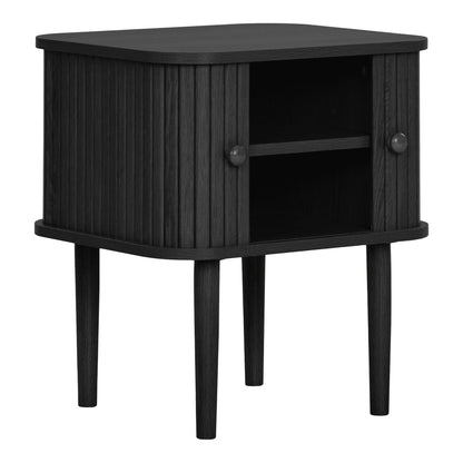 Nikko Beistelltisch - Beistelltisch, 2 Türen, schwarz 45x40x50,5 cm
