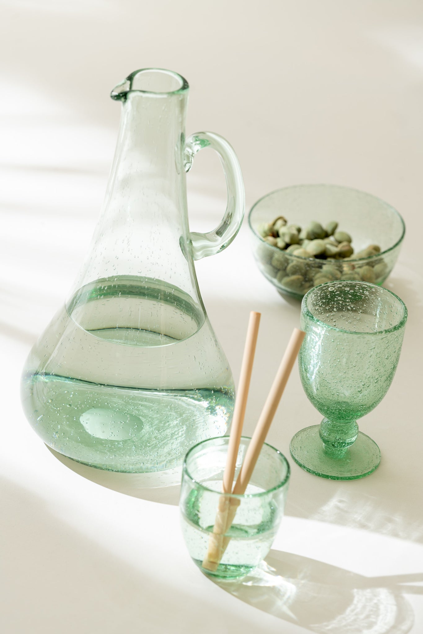 Wine Glass Lisboa Glass Water Green