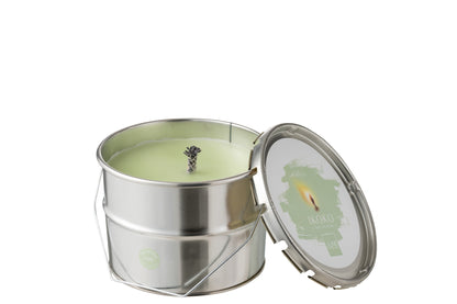 Outdoors Candle Paint Ikoko Pot Metal/Wax Mint Green Small 50H