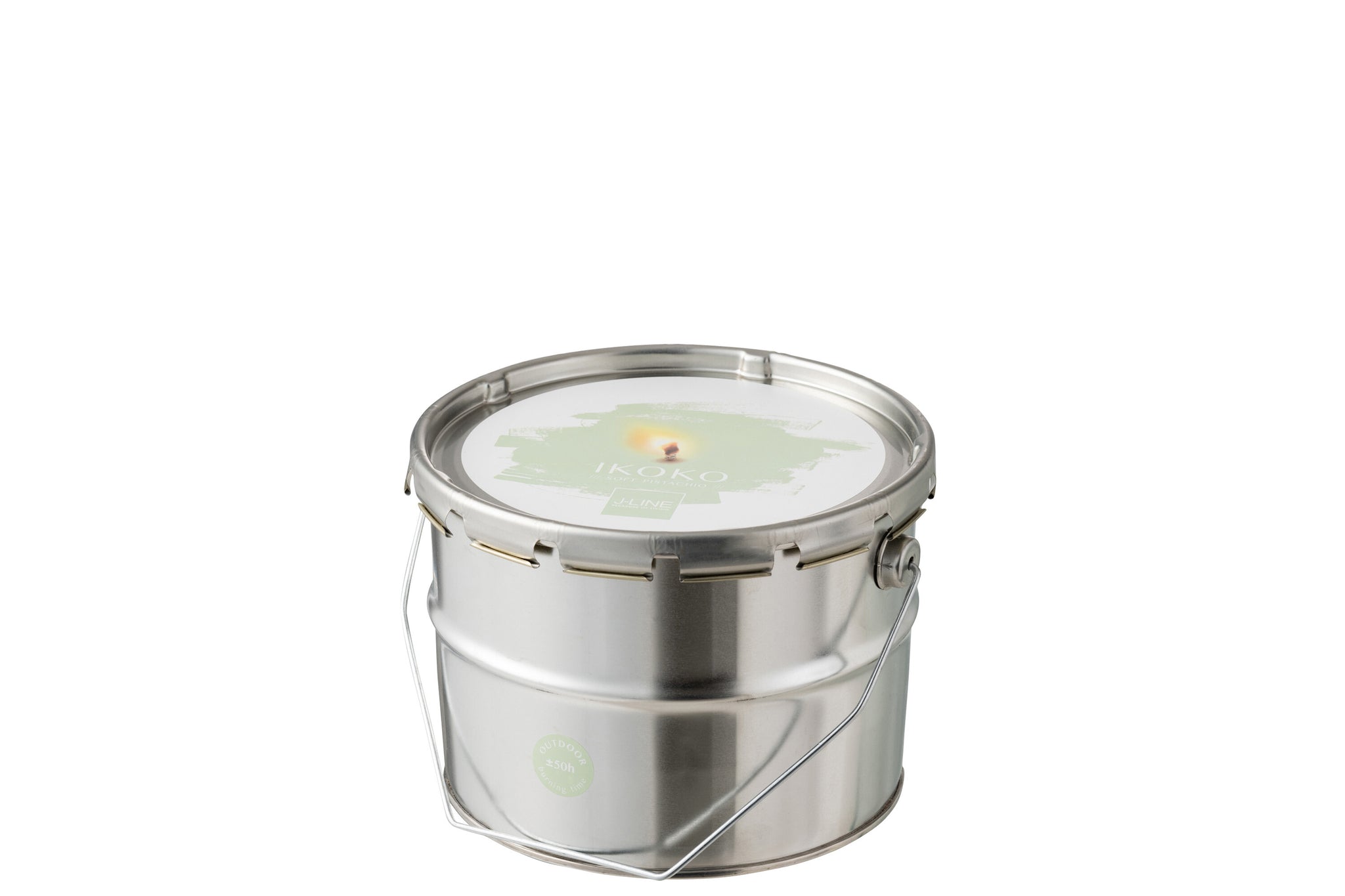 Outdoors Candle Paint Ikoko Pot Metal/Wax Mint Green Small 50H