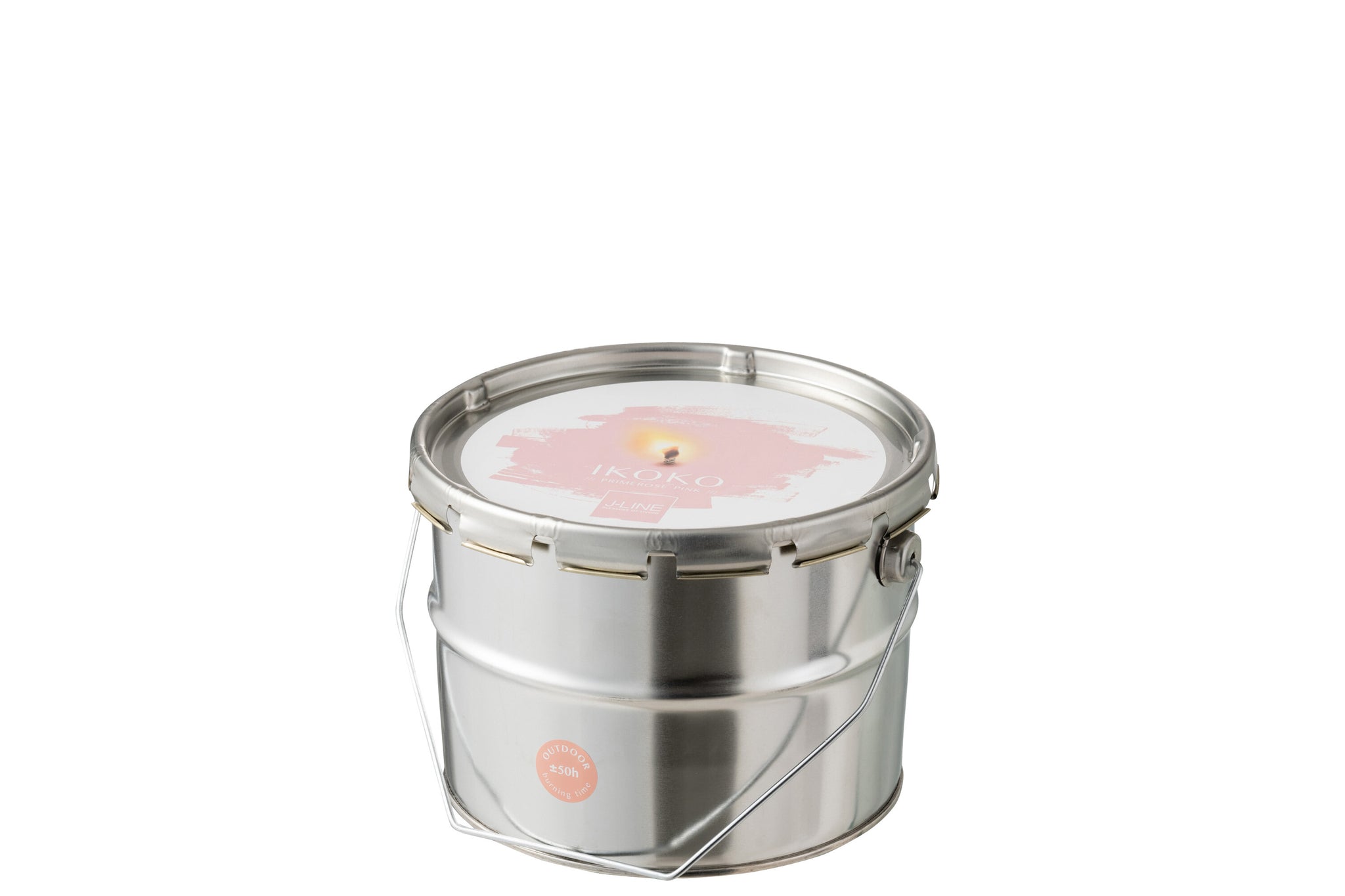 Outdoors Candle Paint Ikoko Pot Metal/Wax Light Pink Small 50H