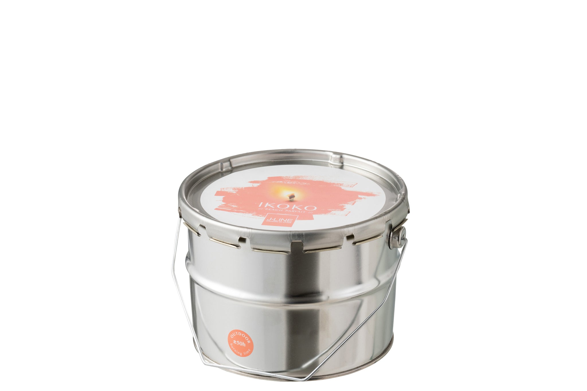 Outdoors Candle Paint Ikoko Pot Metal/Wax Apricot Small 50H