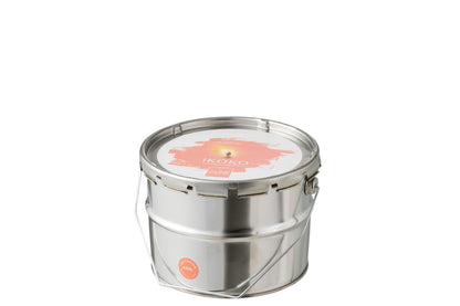 Outdoors Candle Paint Ikoko Pot Metal/Wax Apricot Small 50H
