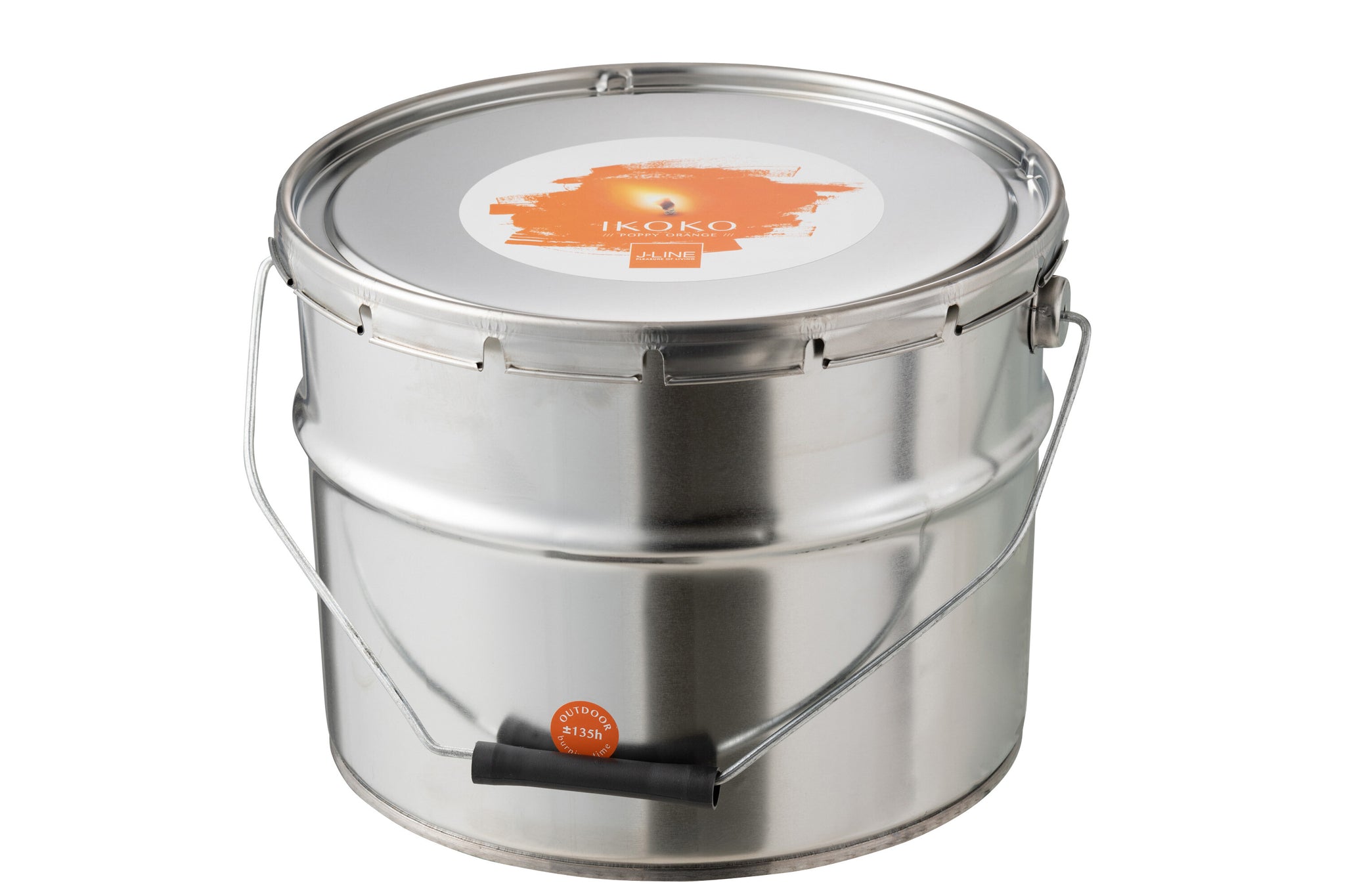 Outdoors Candle Paint Ikoko Pot Metal/Wax Orange Large 135H