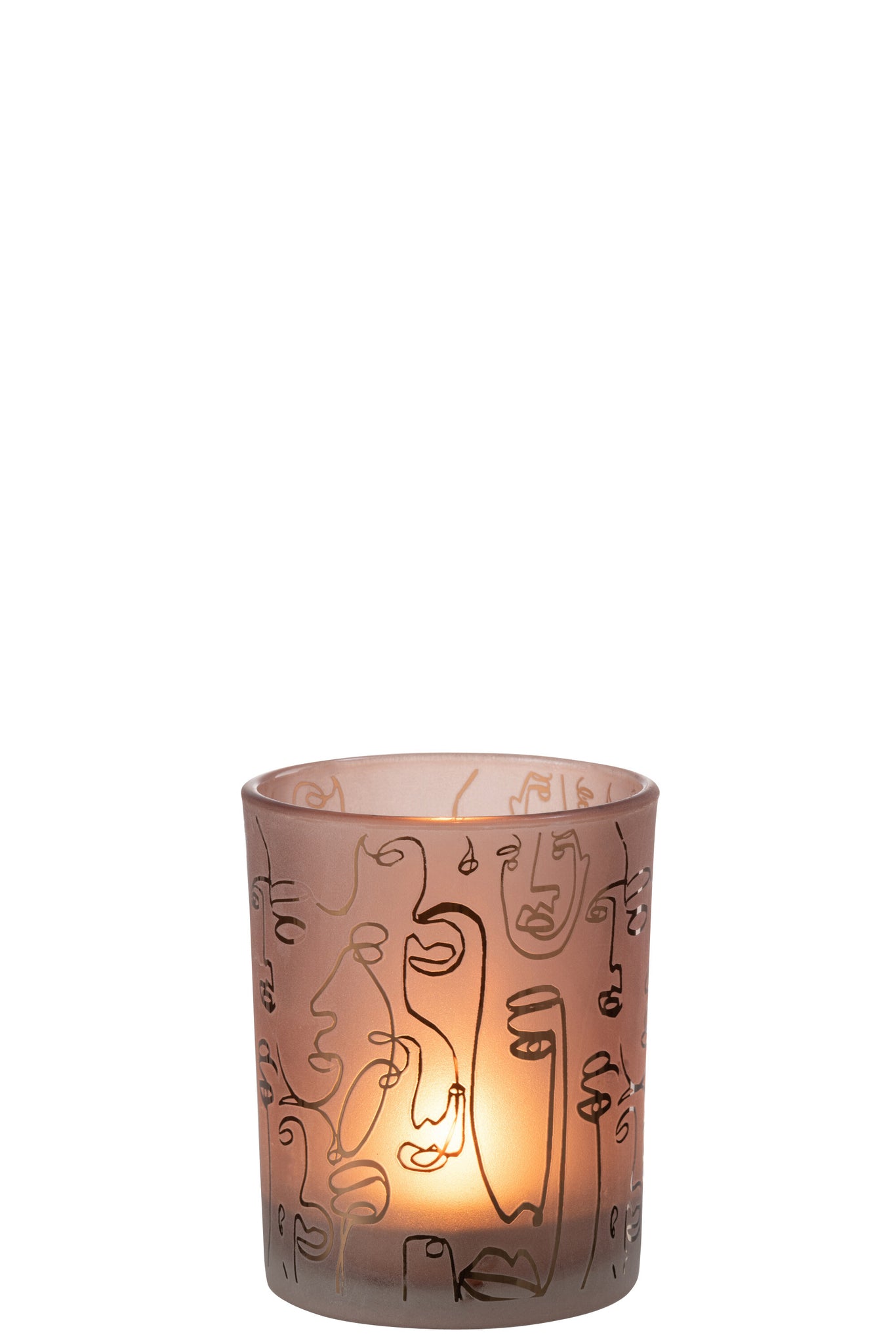 Hurricane Happy Faces Glass  Terracotta Medium