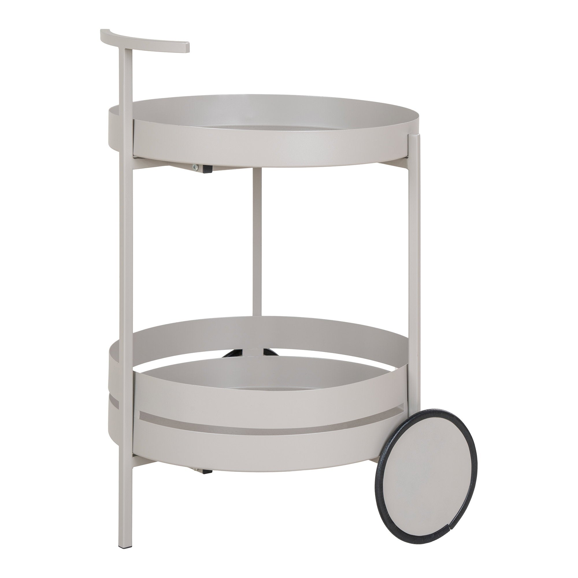 Beja Bar Trolley - Bar Trolley, steel, grey, 2 shelves 40x42x61 cm