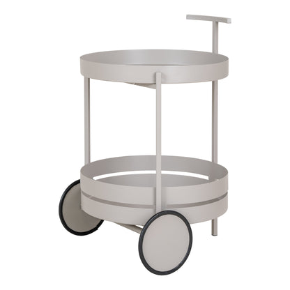 Beja Bar Trolley - Bar Trolley, steel, grey, 2 shelves 40x42x61 cm