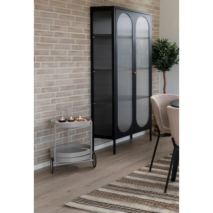 Beja Bar Trolley - Bar Trolley, steel, grey, 2 shelves 40x42x61 cm