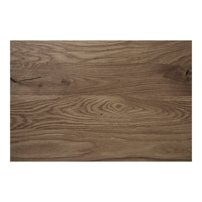 Lignano Cafe Table - Cafe table, smoked oak, black metal base 70x70x75 cm