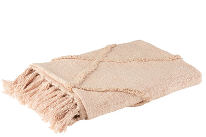 Plaid Rhombus Cotton Polyester Pink