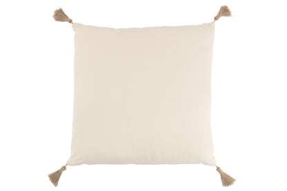 Cushion Woven Square Polyester Beige