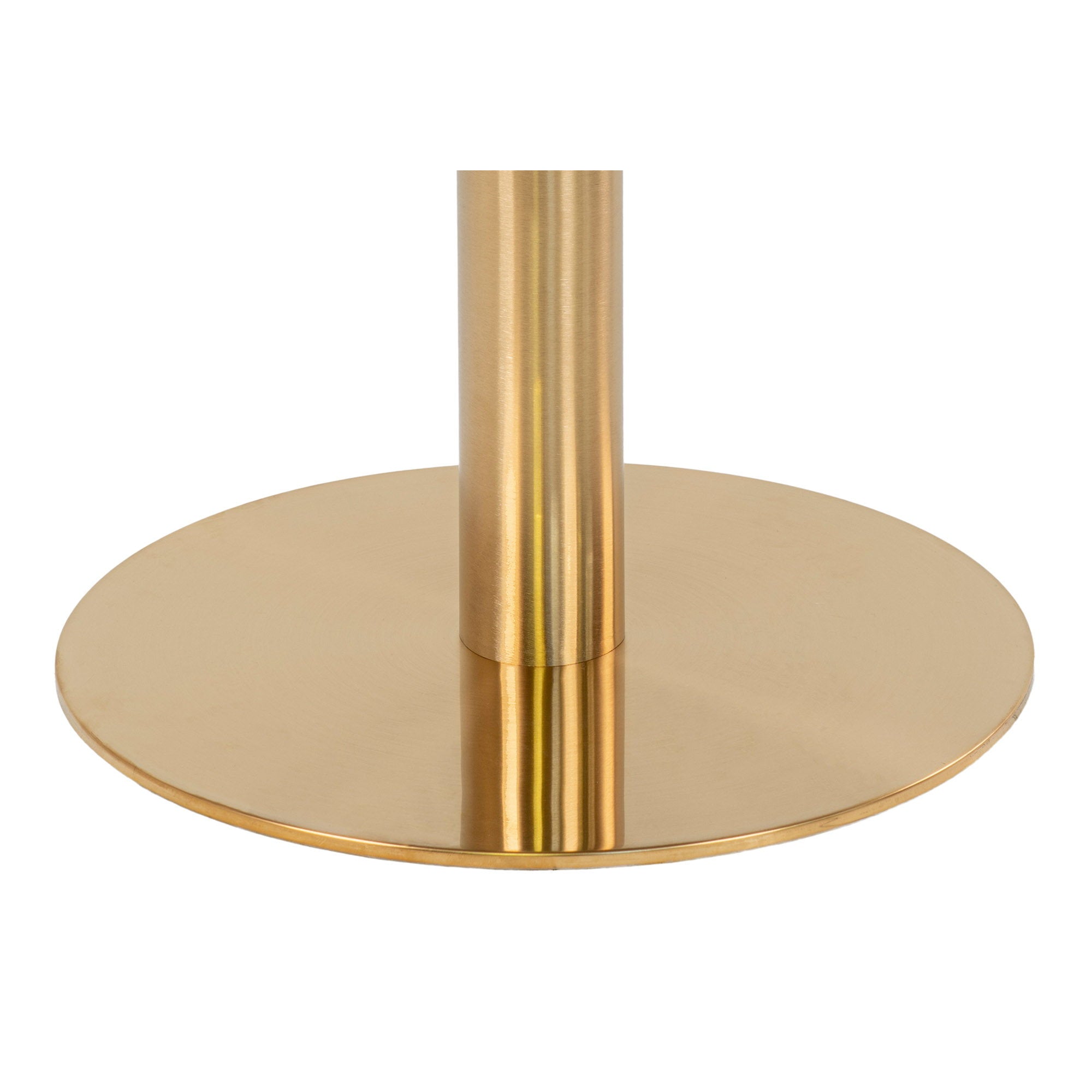 Bartafel Bolzano – marmerlook wit, messinglook, ø70×105 cm