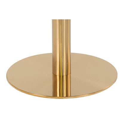 Bartafel Bolzano – marmerlook wit, messinglook, ø70×105 cm