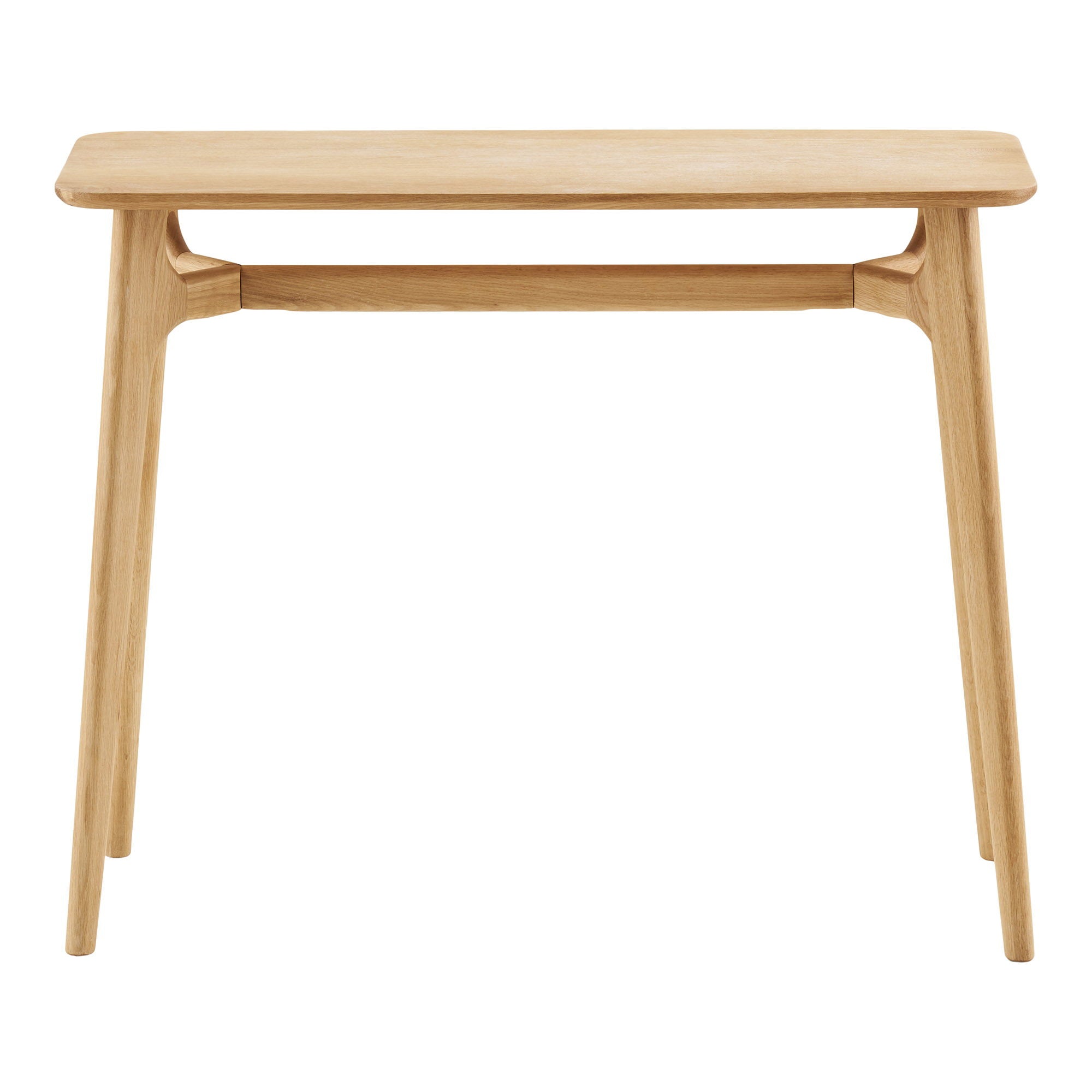Consoletafel Rennes – eikenfineer, naturel, 100x35x81 cm