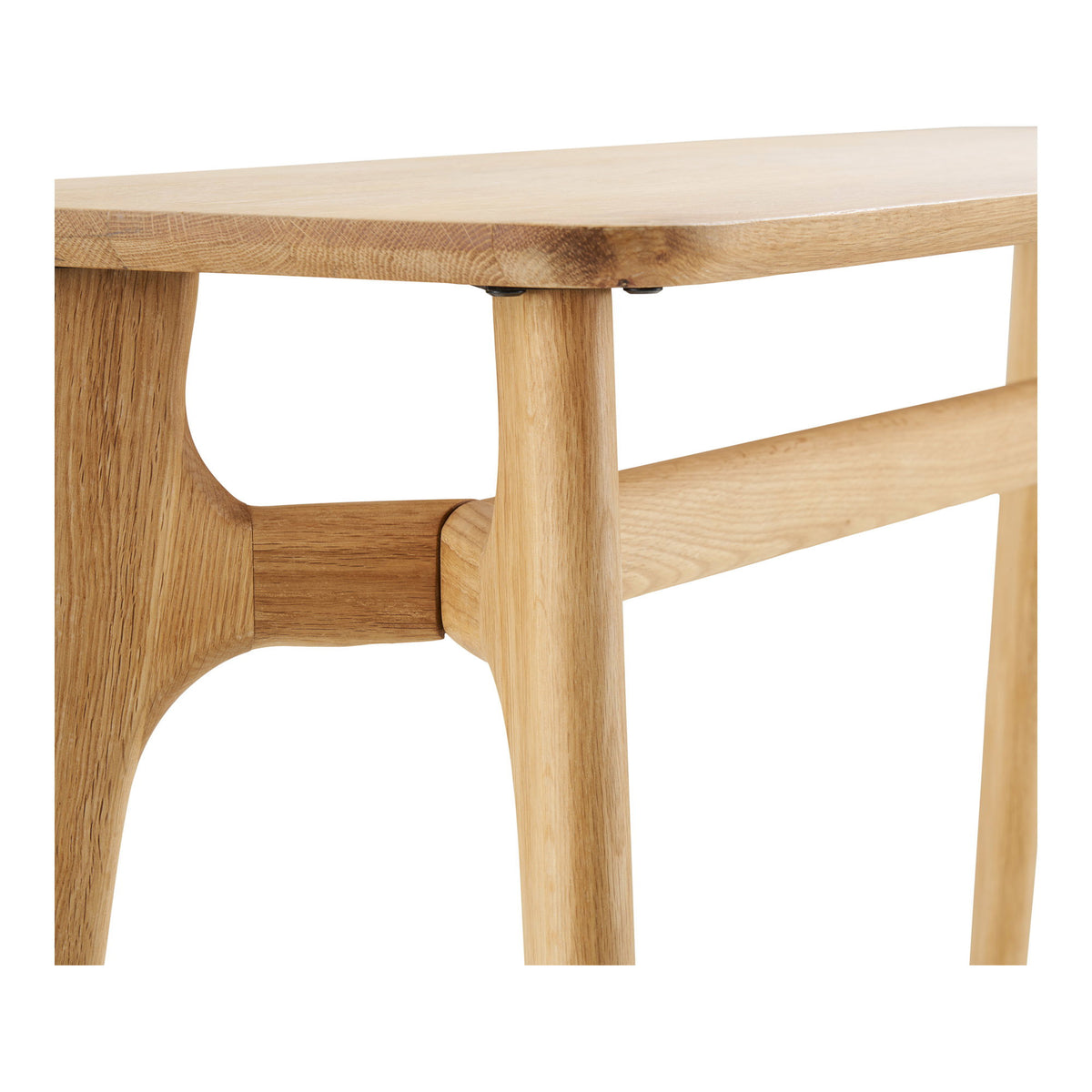 Consoletafel Rennes – eikenfineer, naturel, 100x35x81 cm