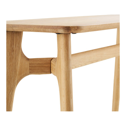 Consoletafel Rennes – eikenfineer, naturel, 100x35x81 cm