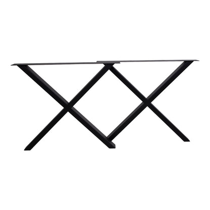Nimes Tischbeine - Tischbeine, schwarz pulverbeschichtet, Design X 8x86x70,8 cm