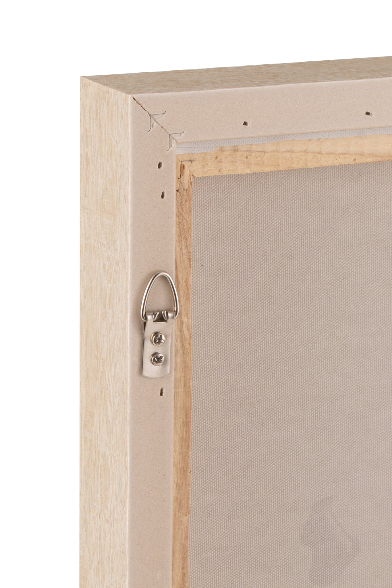 Painting Vase Pampas Canvas/Wood Beige Assortment Of 2