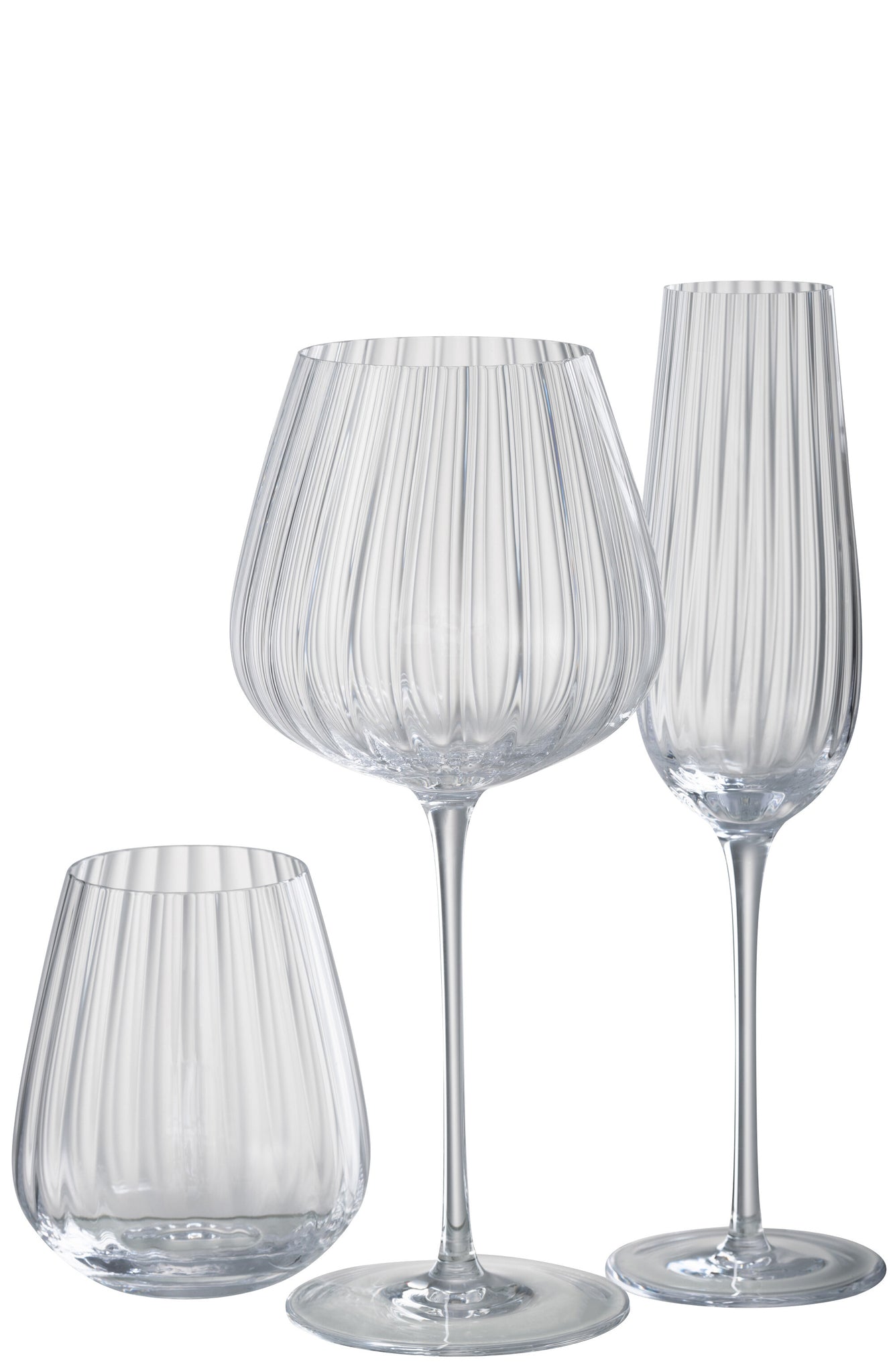 Champagne Glass Stripes Glass Transparent