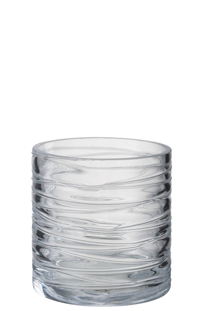 Hurricane Stripes Glass Transparent Small