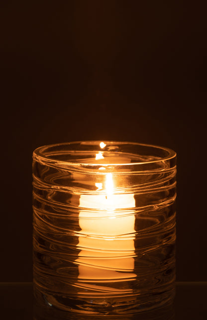 Hurricane Stripes Glass Transparent Small