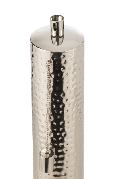 Taschenlampe Tiffany Edelstahl Silber Medium