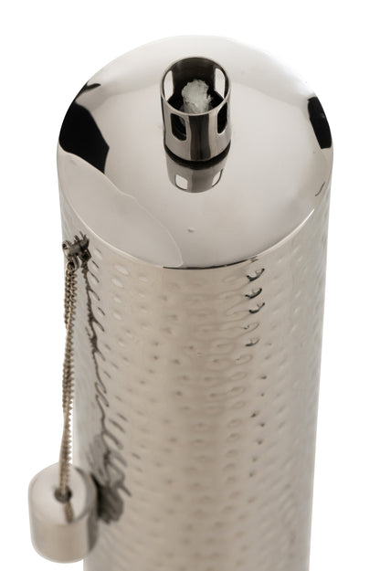 Taschenlampe Tiffany Edelstahl Silber Groß