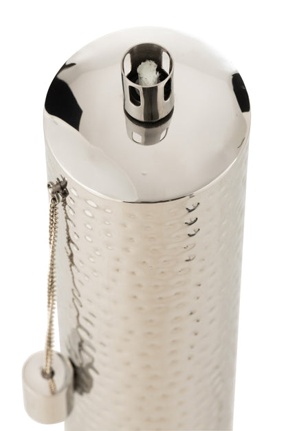 Taschenlampe Tiffany Edelstahl Silber Extragroß