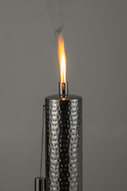 Taschenlampe Tiffany Edelstahl Silber Extragroß