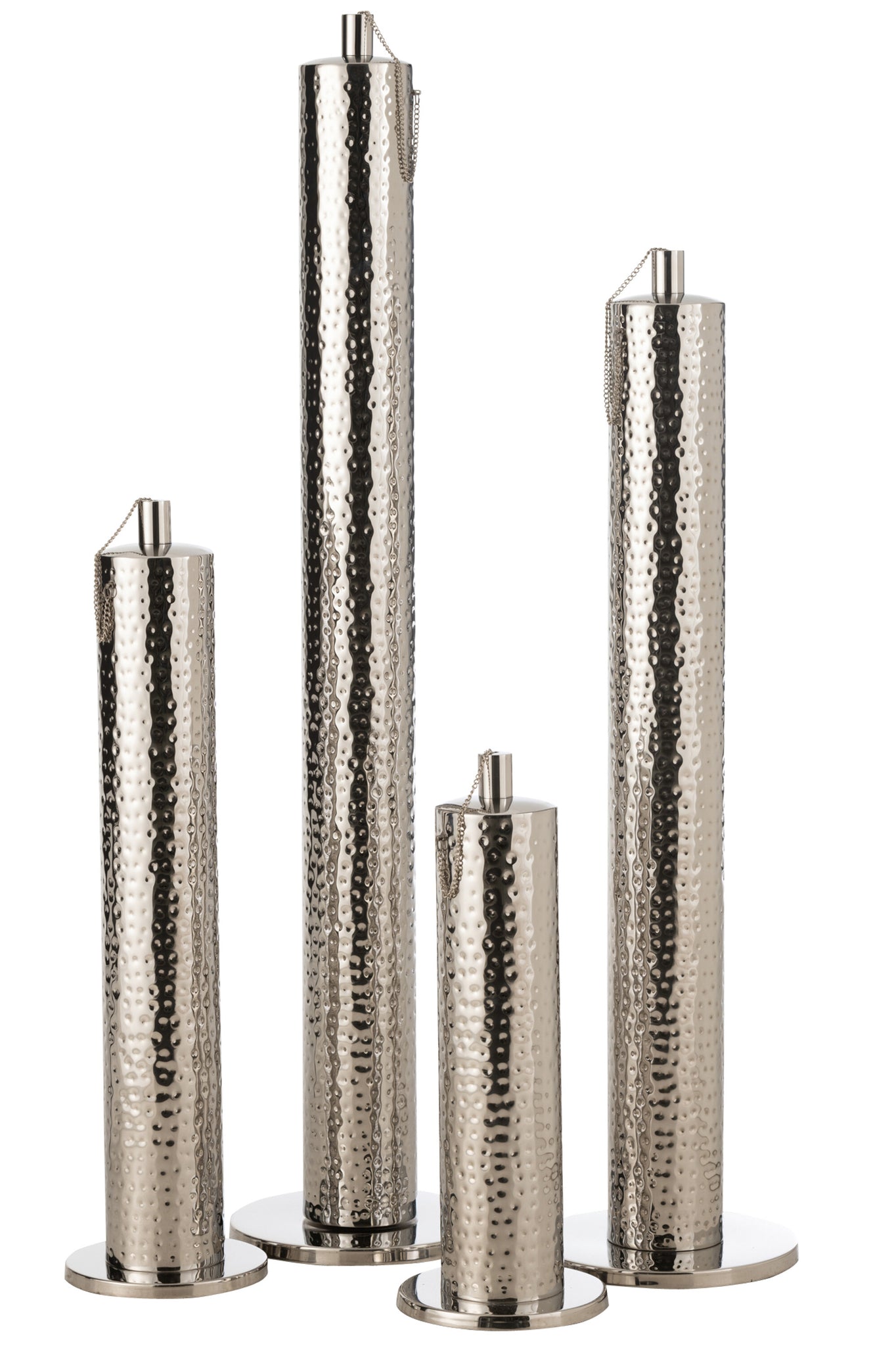Taschenlampe Tiffany Edelstahl Silber Extragroß